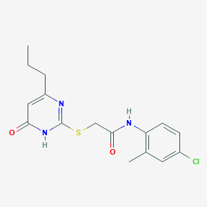 N-(4-chloro-2-methylphenyl)-2-[(4-hydroxy-6-propylpyrimidin-2-yl)sulfanyl]acetamide