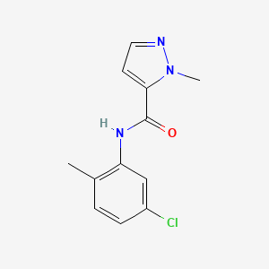 molecular formula C12H12ClN3O B5954046 N-(5-chloro-2-methylphenyl)-1-methyl-1H-pyrazole-5-carboxamide 