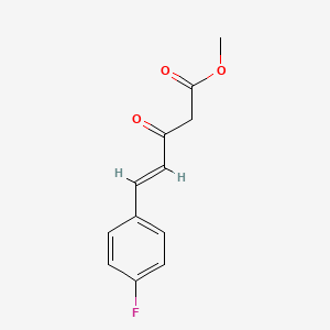 molecular formula C12H11FO3 B595405 Methyl 5-(4-fluorophenyl)-3-oxopent-4-enoate CAS No. 144224-15-7
