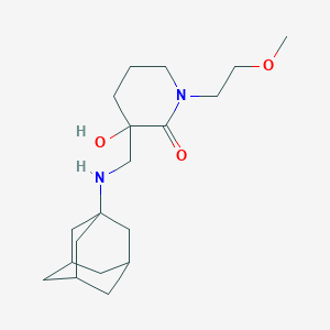 molecular formula C19H32N2O3 B5954069 3-[(1-adamantylamino)methyl]-3-hydroxy-1-(2-methoxyethyl)-2-piperidinone 