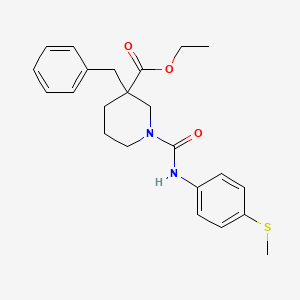 ethyl 3-benzyl-1-({[4-(methylthio)phenyl]amino}carbonyl)-3-piperidinecarboxylate