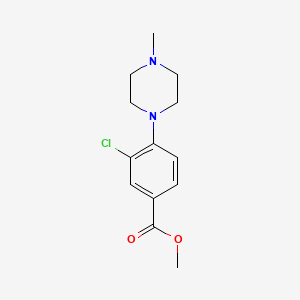 molecular formula C13H17ClN2O2 B595409 Methyl 3-Chloro-4-(4-methylpiperazino)benzoate CAS No. 1256633-29-0
