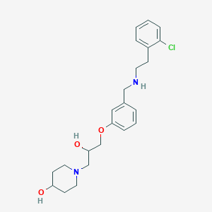 molecular formula C23H31ClN2O3 B5954099 1-{3-[3-({[2-(2-chlorophenyl)ethyl]amino}methyl)phenoxy]-2-hydroxypropyl}-4-piperidinol 