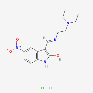 3-({[2-(diethylamino)ethyl]amino}methylene)-5-nitro-1,3-dihydro-2H-indol-2-one hydrochloride