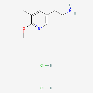 molecular formula C9H16Cl2N2O B595414 2-(6-Methoxy-5-methylpyridin-3-yl)ethanamine dihydrochloride CAS No. 1337879-76-1