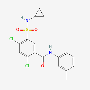 2,4-DICHLORO-5-[(CYCLOPROPYLAMINO)SULFONYL]-N~1~-(3-METHYLPHENYL)BENZAMIDE