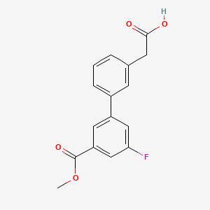 3-[3-Fluoro-5-(methoxycarbonyl)phenyl]phenylacetic acid