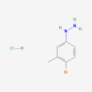 molecular formula C7H10BrClN2 B595419 (4-溴-3-甲基苯基)肼盐酸盐 CAS No. 112626-91-2