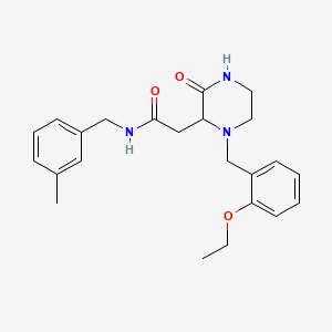 2-[1-(2-ethoxybenzyl)-3-oxo-2-piperazinyl]-N-(3-methylbenzyl)acetamide