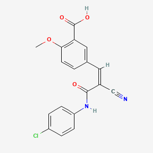 5-[(Z)-3-(4-chloroanilino)-2-cyano-3-oxoprop-1-enyl]-2-methoxybenzoic acid