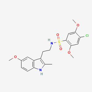 4-CHLORO-2,5-DIMETHOXY-N-[2-(5-METHOXY-2-METHYL-1H-INDOL-3-YL)ETHYL]BENZENE-1-SULFONAMIDE