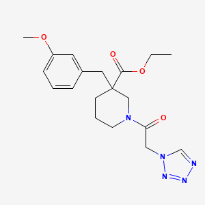 ethyl 3-(3-methoxybenzyl)-1-(1H-tetrazol-1-ylacetyl)-3-piperidinecarboxylate