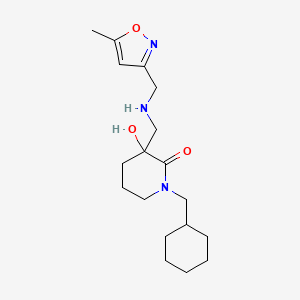 1-(Cyclohexylmethyl)-3-hydroxy-3-[[(5-methyl-1,2-oxazol-3-yl)methylamino]methyl]piperidin-2-one