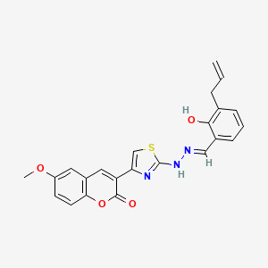 3-allyl-2-hydroxybenzaldehyde [4-(6-methoxy-2-oxo-2H-chromen-3-yl)-1,3-thiazol-2-yl]hydrazone