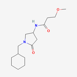 N-[1-(cyclohexylmethyl)-5-oxo-3-pyrrolidinyl]-3-methoxypropanamide