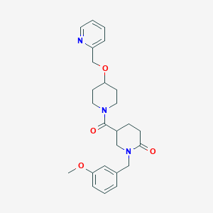 1-(3-methoxybenzyl)-5-{[4-(2-pyridinylmethoxy)-1-piperidinyl]carbonyl}-2-piperidinone