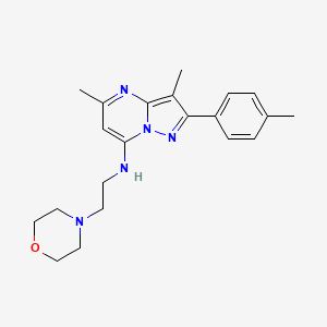 3,5-dimethyl-2-(4-methylphenyl)-N-[2-(morpholin-4-yl)ethyl]pyrazolo[1,5-a]pyrimidin-7-amine