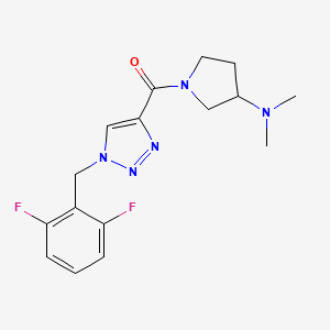 molecular formula C16H19F2N5O B5954312 1-{[1-(2,6-difluorobenzyl)-1H-1,2,3-triazol-4-yl]carbonyl}-N,N-dimethyl-3-pyrrolidinamine 