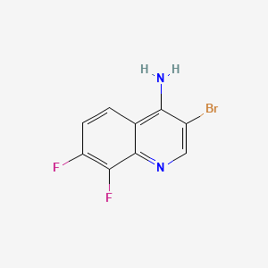 molecular formula C9H5BrF2N2 B595432 3-Bromo-7,8-difluoroquinolin-4-amine CAS No. 1208854-06-1