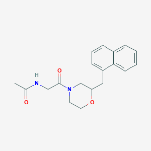 molecular formula C19H22N2O3 B5954323 N-{2-[2-(1-naphthylmethyl)-4-morpholinyl]-2-oxoethyl}acetamide 