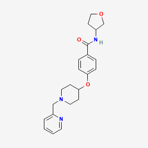 4-{[1-(2-pyridinylmethyl)-4-piperidinyl]oxy}-N-(tetrahydro-3-furanyl)benzamide