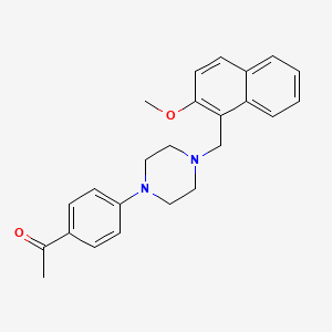 1-(4-{4-[(2-methoxy-1-naphthyl)methyl]-1-piperazinyl}phenyl)ethanone