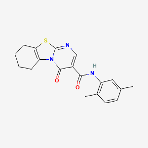 molecular formula C19H19N3O2S B5954335 N-(2,5-dimethylphenyl)-4-oxo-6,7,8,9-tetrahydro-4H-pyrimido[2,1-b][1,3]benzothiazole-3-carboxamide 