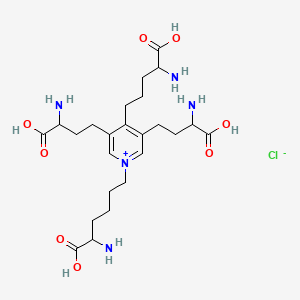 molecular formula C24H40ClN5O8 B595435 Desmosine chloride CAS No. 10019-68-8