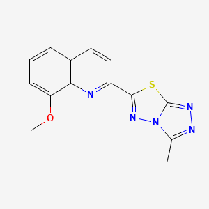 8-methoxy-2-(3-methyl[1,2,4]triazolo[3,4-b][1,3,4]thiadiazol-6-yl)quinoline