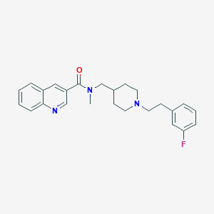 molecular formula C25H28FN3O B5954375 N-({1-[2-(3-fluorophenyl)ethyl]-4-piperidinyl}methyl)-N-methyl-3-quinolinecarboxamide 