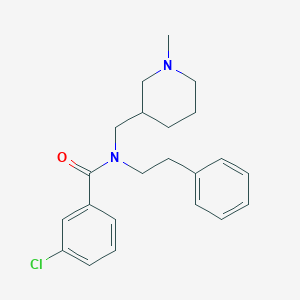 3-chloro-N-[(1-methyl-3-piperidinyl)methyl]-N-(2-phenylethyl)benzamide