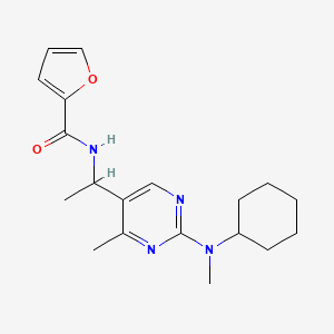 N-[1-[2-[cyclohexyl(methyl)amino]-4-methylpyrimidin-5-yl]ethyl]furan-2-carboxamide