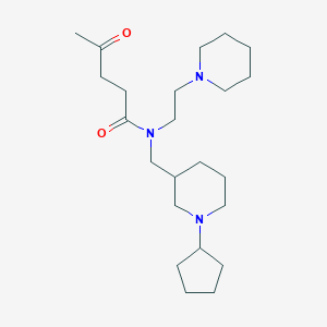 N-[(1-cyclopentylpiperidin-3-yl)methyl]-4-oxo-N-(2-piperidin-1-ylethyl)pentanamide