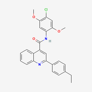 N-(4-chloro-2,5-dimethoxyphenyl)-2-(4-ethylphenyl)-4-quinolinecarboxamide