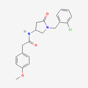 N-[1-(2-chlorobenzyl)-5-oxo-3-pyrrolidinyl]-2-(4-methoxyphenyl)acetamide