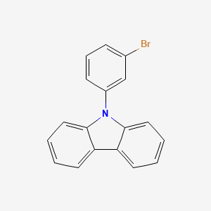 molecular formula C18H12BrN B595443 9-(3-溴苯基)-9H-咔唑 CAS No. 185112-61-2