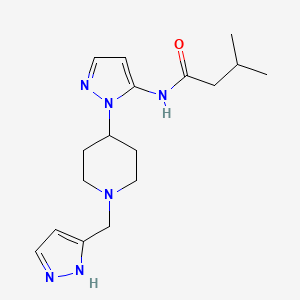 3-methyl-N-{1-[1-(1H-pyrazol-3-ylmethyl)-4-piperidinyl]-1H-pyrazol-5-yl}butanamide