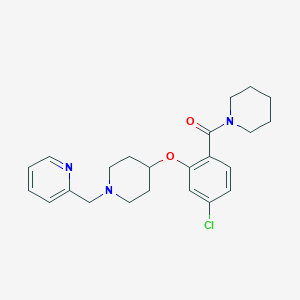 2-({4-[5-chloro-2-(1-piperidinylcarbonyl)phenoxy]-1-piperidinyl}methyl)pyridine