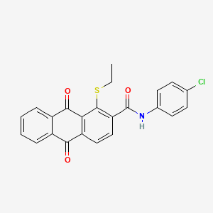 N-(4-chlorophenyl)-1-(ethylsulfanyl)-9,10-dioxo-9,10-dihydroanthracene-2-carboxamide