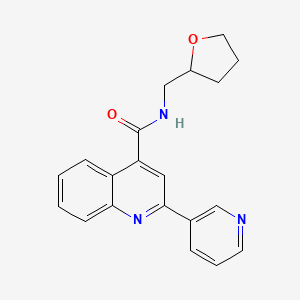 2-(pyridin-3-yl)-N-(tetrahydrofuran-2-ylmethyl)quinoline-4-carboxamide