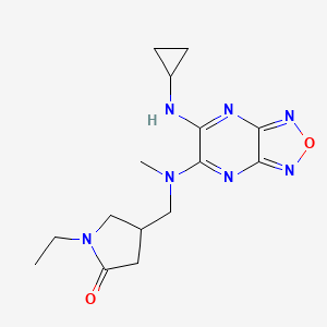 4-{[[6-(cyclopropylamino)[1,2,5]oxadiazolo[3,4-b]pyrazin-5-yl](methyl)amino]methyl}-1-ethyl-2-pyrrolidinone