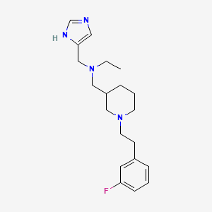 N-({1-[2-(3-fluorophenyl)ethyl]-3-piperidinyl}methyl)-N-(1H-imidazol-4-ylmethyl)ethanamine