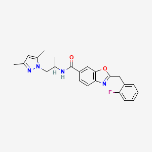 N-[2-(3,5-dimethyl-1H-pyrazol-1-yl)-1-methylethyl]-2-(2-fluorobenzyl)-1,3-benzoxazole-6-carboxamide