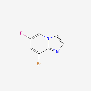 molecular formula C7H4BrFN2 B595453 8-溴-6-氟咪唑并[1,2-a]吡啶 CAS No. 1368664-08-7