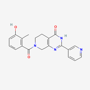 7-(3-hydroxy-2-methylbenzoyl)-2-pyridin-3-yl-5,6,7,8-tetrahydropyrido[3,4-d]pyrimidin-4(3H)-one