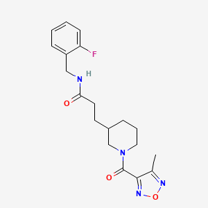 N-(2-fluorobenzyl)-3-{1-[(4-methyl-1,2,5-oxadiazol-3-yl)carbonyl]-3-piperidinyl}propanamide