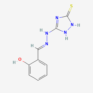 molecular formula C9H9N5OS B5954586 2-HYDROXYBENZALDEHYDE 1-(5-THIOXO-4,5-DIHYDRO-1H-1,2,4-TRIAZOL-3-YL)HYDRAZONE 