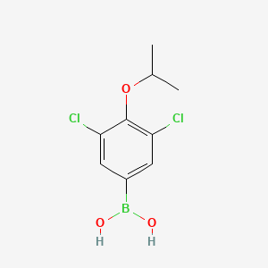 molecular formula C9H11BCl2O3 B595459 3,5-Dichloro-4-isopropoxyphenylboronic acid CAS No. 1218790-62-5