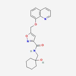 N-[(1-hydroxycyclohexyl)methyl]-5-[(8-quinolinyloxy)methyl]-3-isoxazolecarboxamide