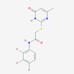 2-[(4-methyl-6-oxo-1,6-dihydropyrimidin-2-yl)thio]-N-(2,3,4-trifluorophenyl)acetamide